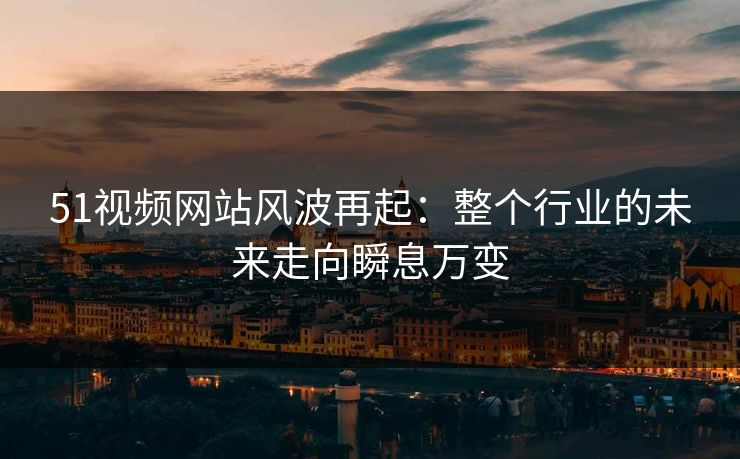 51视频网站风波再起:整个行业的未来走向瞬息万变